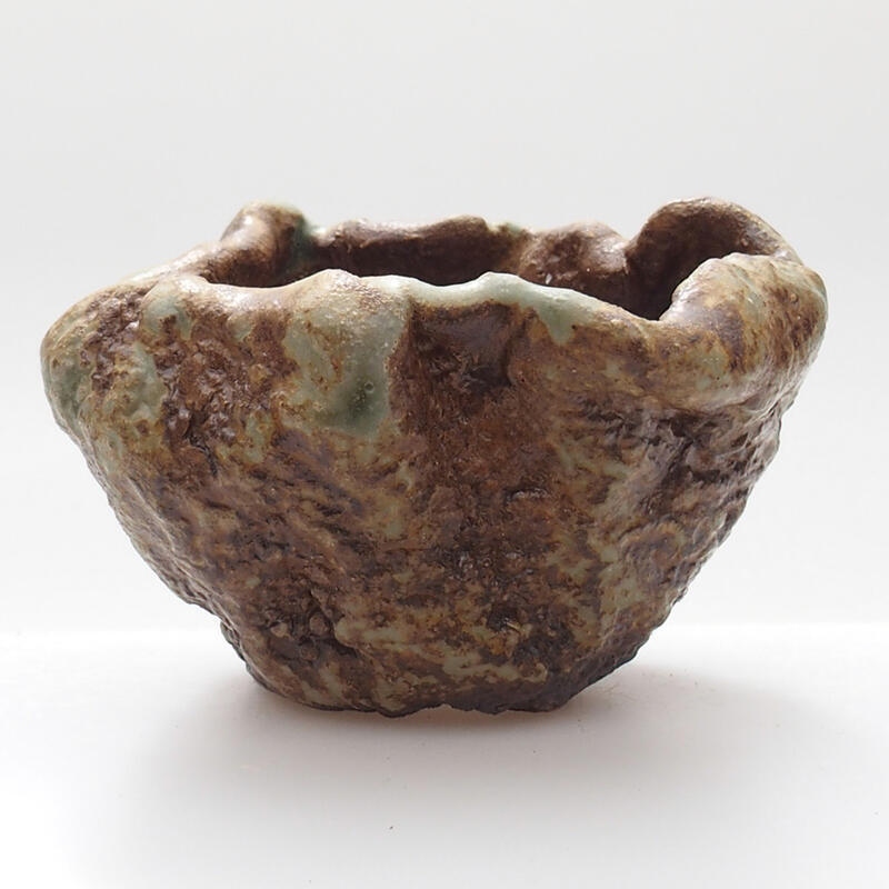 Conchiglia in ceramica 6 x 5 x 5 cm , colore verde-marrone