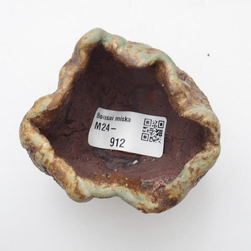 Conchiglia in ceramica 6 x 5 x 5 cm , colore verde-marrone