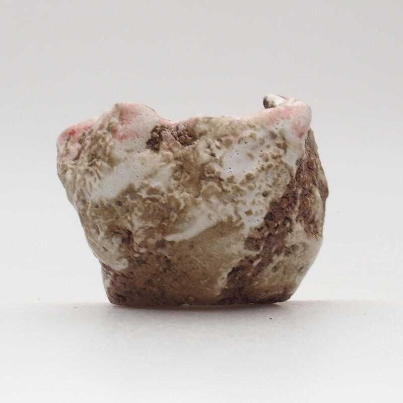 Conchiglia in ceramica 6 x 5 x 6 cm , colore rosso e bianco