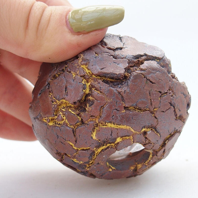 Conchiglia in ceramica 6 x 6 x 4 cm , giallo