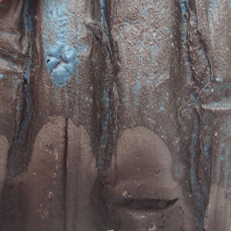 Conchiglia in ceramica 7,5 x 5,5 x 3 cm , colore blu