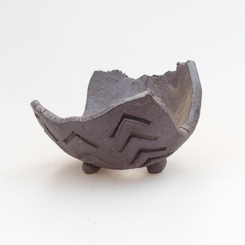 Conchiglia in ceramica 7,5 x 6,5 x 5,5 cm , colore marrone