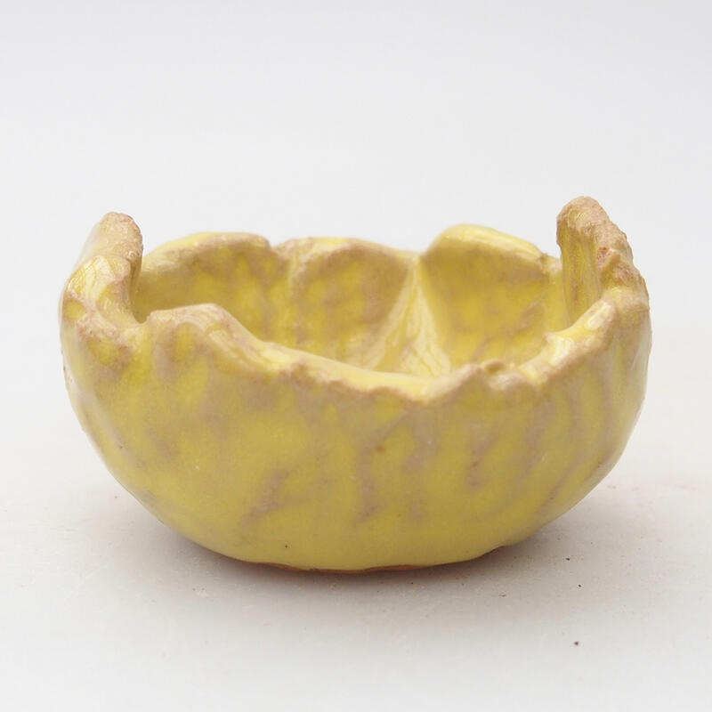 Conchiglia in ceramica 7 x 6 x 3,5 cm , giallo