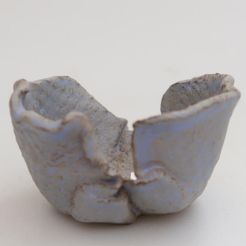 Conchiglia in ceramica 7 x 7 x 4 cm , colore blu