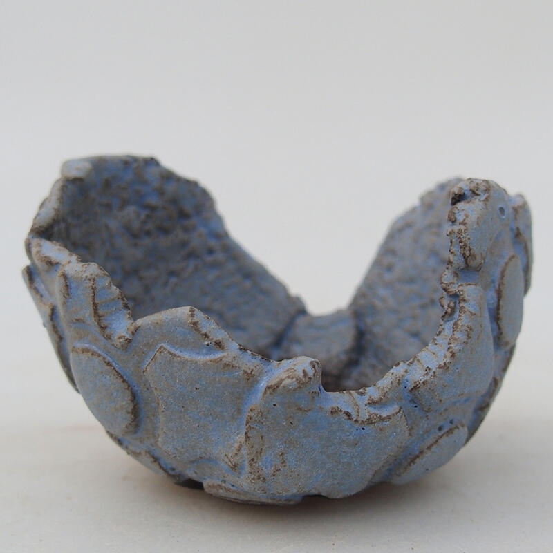Conchiglia in ceramica 7 x 7 x 5 cm , colore blu