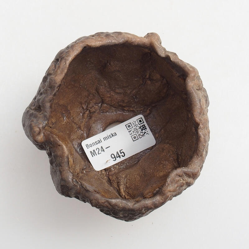 Conchiglia in ceramica 7 x 7 x 6 cm , colore verde-marrone