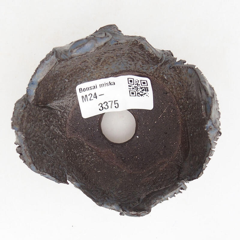 Conchiglia in ceramica 8,5 x 7,5 x 6 cm , colore marrone-blu