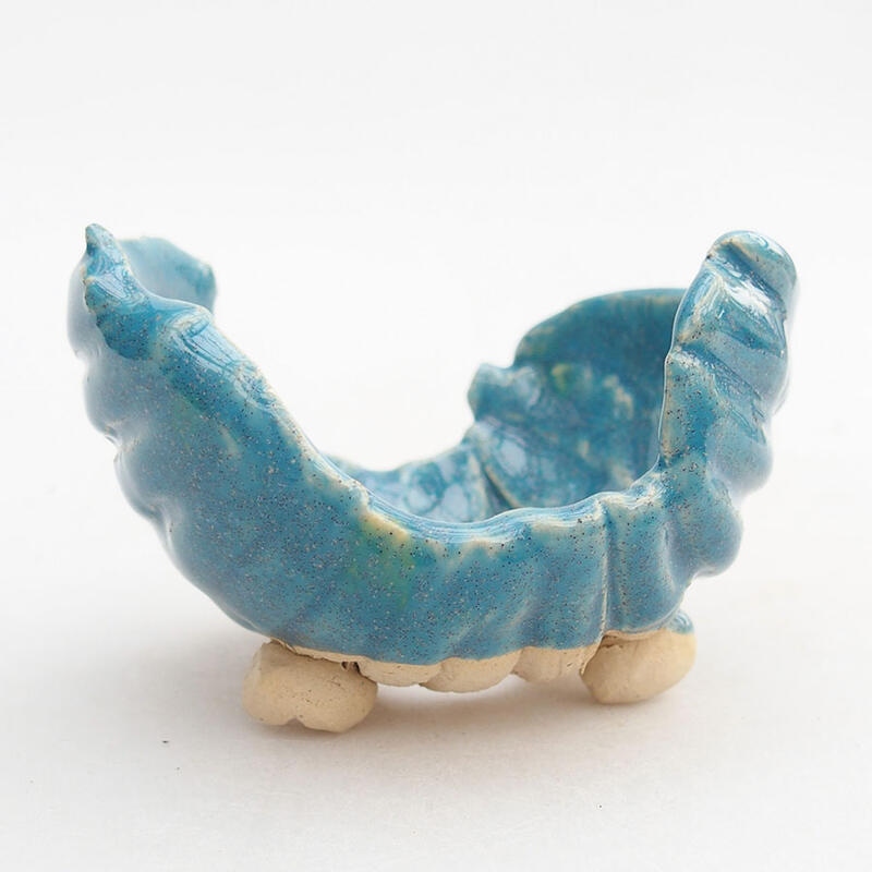 Conchiglia in ceramica 8,5 x 7,5 x 6 cm , colore blu