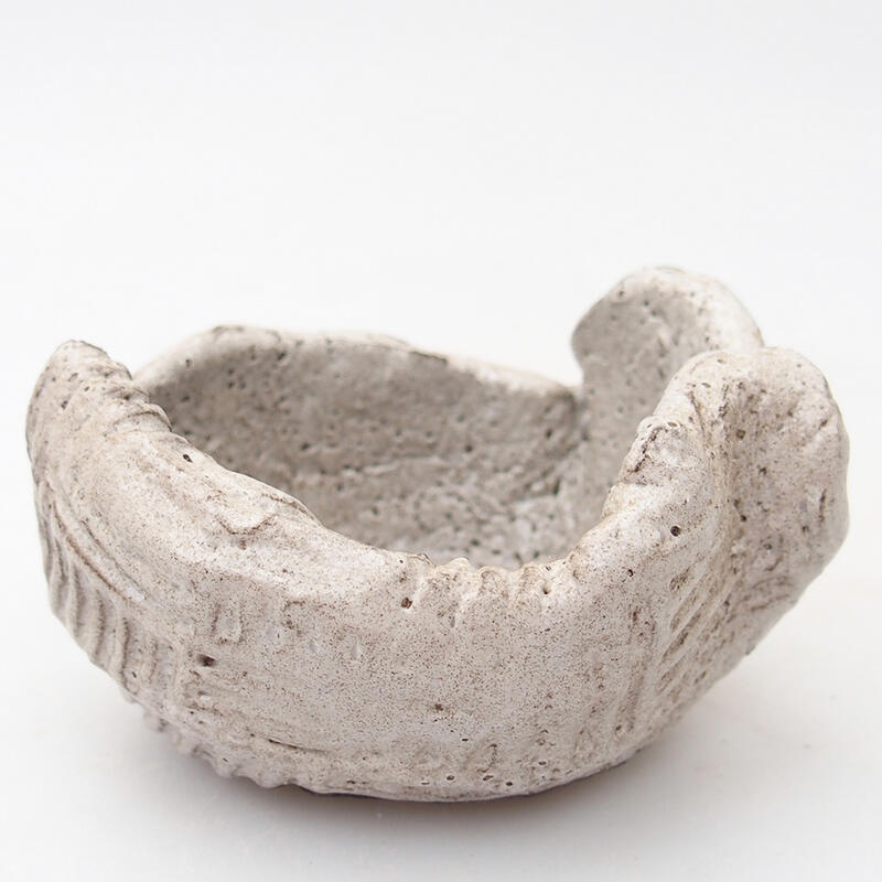 Conchiglia in ceramica 8,5 x 7 x 5 cm, colore grigio