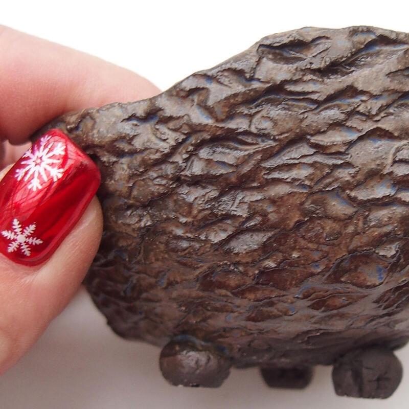 Conchiglia in ceramica 8,5 x 8,5 x 6 cm , colore blu