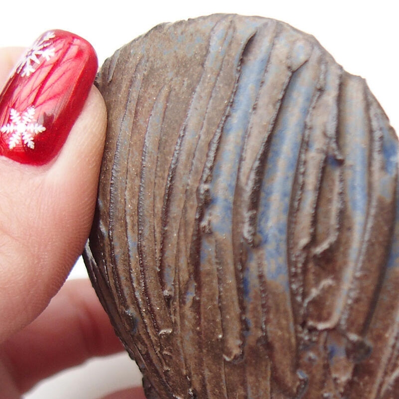 Conchiglia in ceramica 8,5 x 8,5 x 6 cm , colore blu