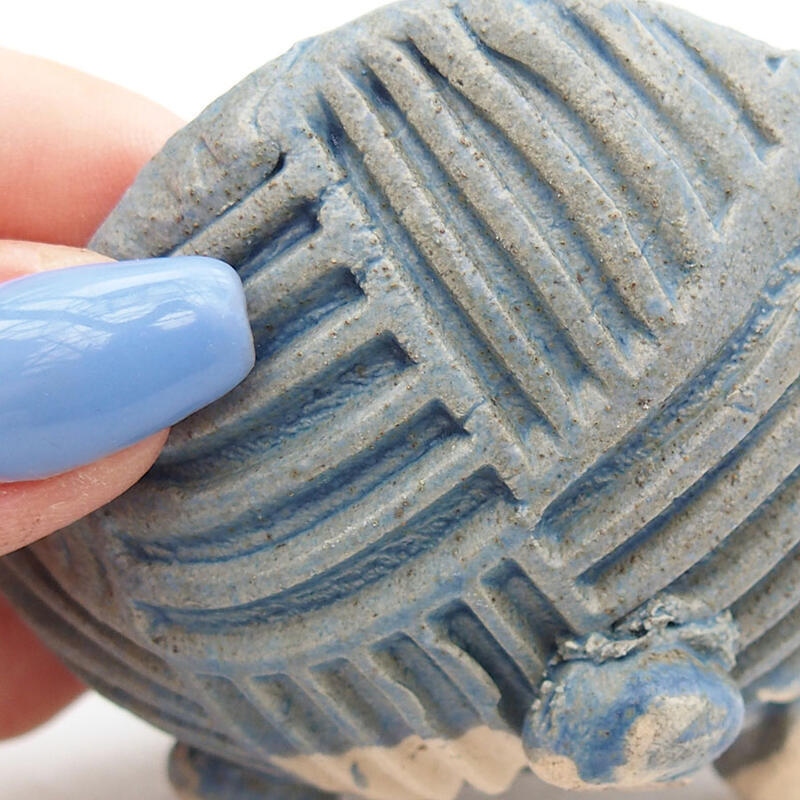 Conchiglia in ceramica 8,5 x 8 x 4,5 cm , colore blu