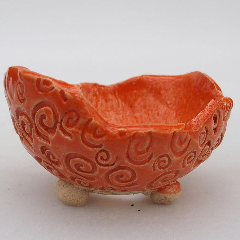 Conchiglia in ceramica 8,5 x 8 x 5 cm , colore arancione
