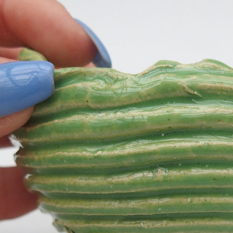 Conchiglia in ceramica 8 x 8,5 x 6 cm , colore verde