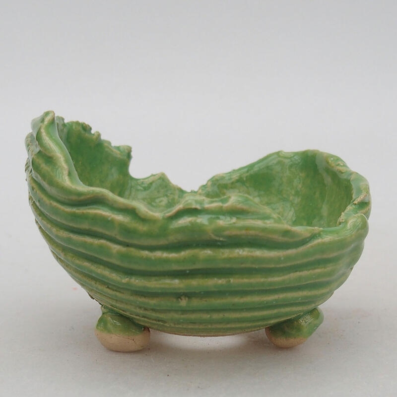 Conchiglia in ceramica 8 x 8,5 x 6 cm , colore verde