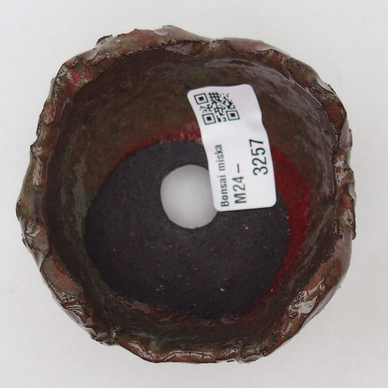 Conchiglia in ceramica 8 x 8 x 6 cm , colore rosso-verde