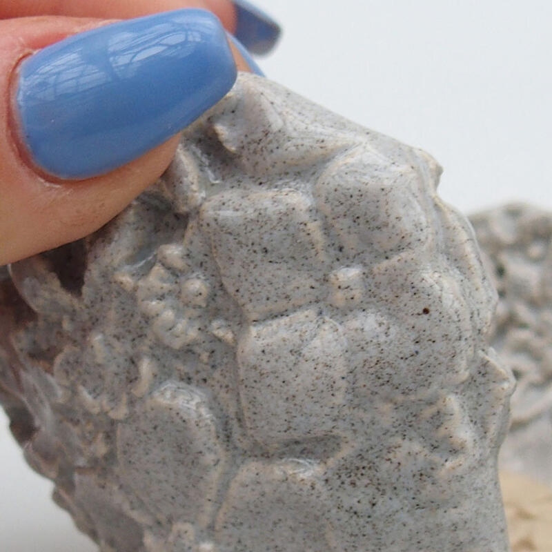 Conchiglia in ceramica 9,5 x 8 x 7 cm, colore grigio