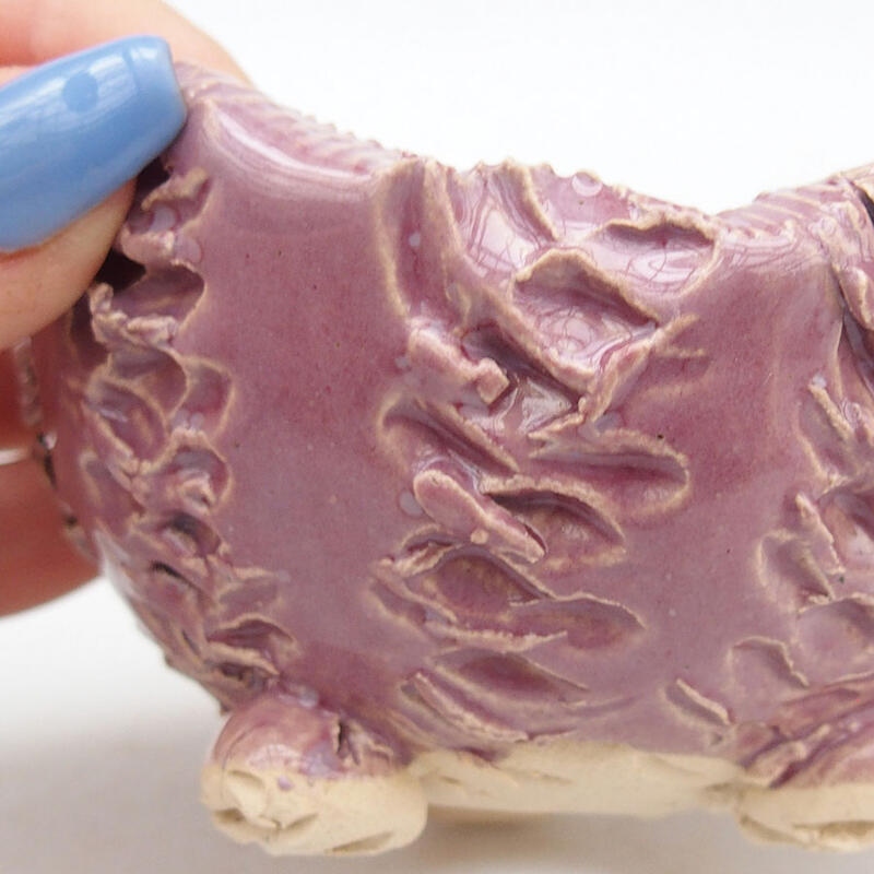 Conchiglia in ceramica 9,5 x 9 x 6 cm , colore viola