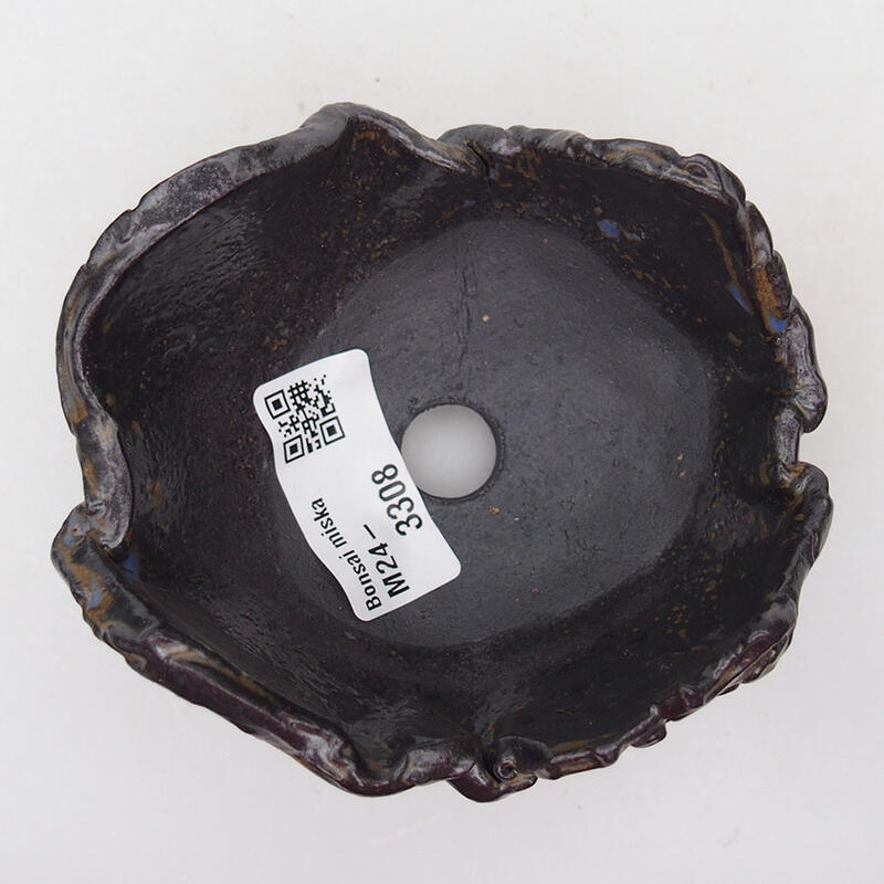 Conchiglia in ceramica 9,5 x 9 x 6 cm , colore marrone-blu