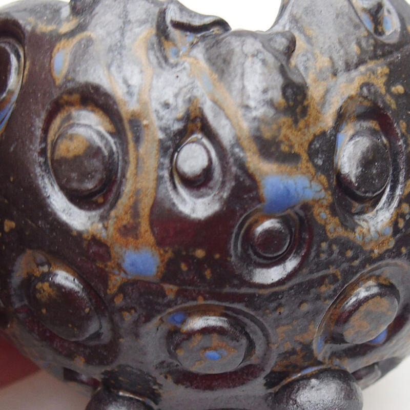 Conchiglia in ceramica 9,5 x 9 x 6 cm , colore marrone-blu