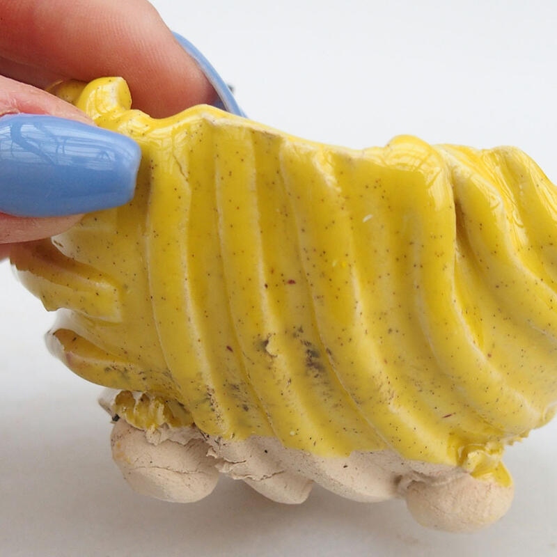 Conchiglia in ceramica 9,5 x 9 x 6 cm , colore giallo