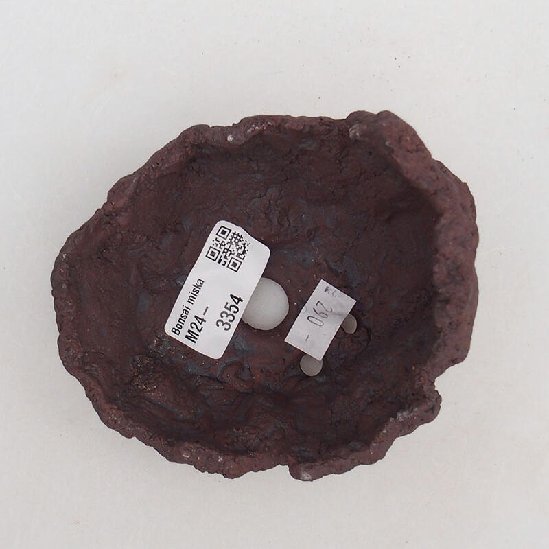 Conchiglia in ceramica 9 x 11 x 9 cm , colore rosso bruno