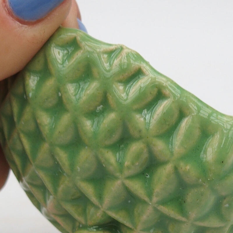 Conchiglia in ceramica 9 x 8,5 x 5,5 cm , colore verde