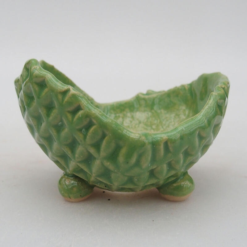 Conchiglia in ceramica 9 x 8,5 x 5,5 cm , colore verde
