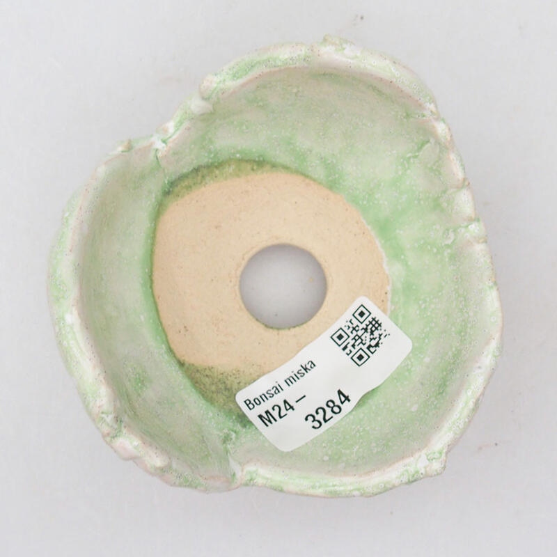 Conchiglia in ceramica 9 x 8,5 x 6 cm , colore bianco-verde