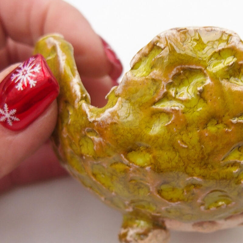 Conchiglia in ceramica 9 x 8,5 x 6 cm , colore verde