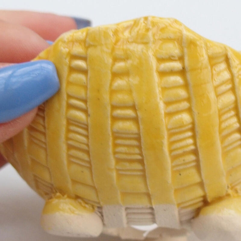 Conchiglia in ceramica 9 x 8,5 x 6 cm , giallo