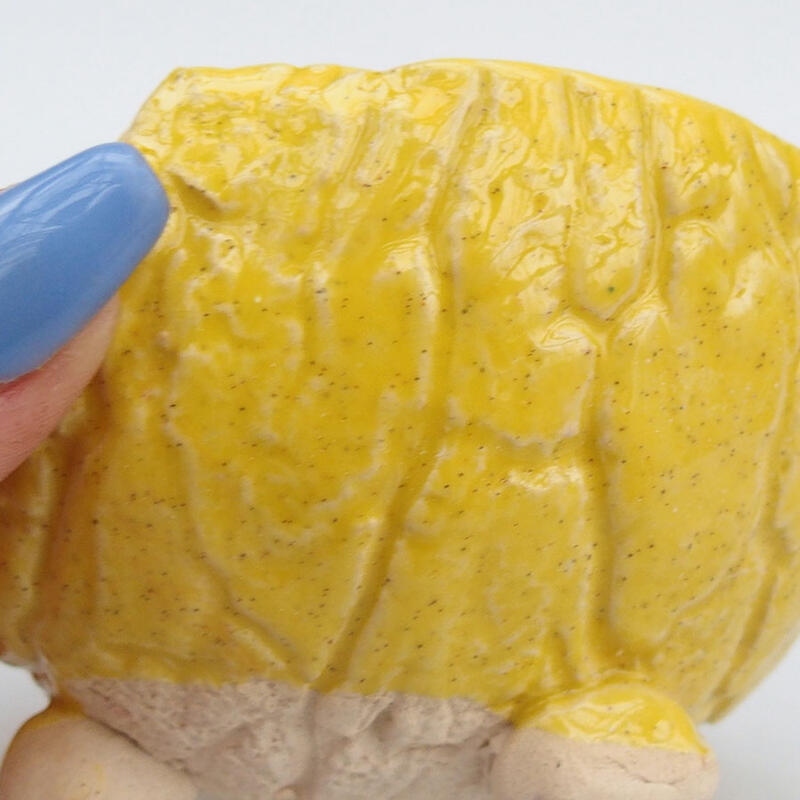 Conchiglia in ceramica 9 x 8,5 x 7 cm , giallo