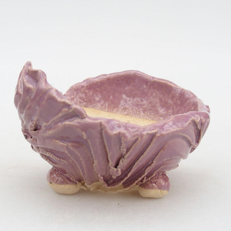 Conchiglia in ceramica 9 x 8 x 5,5 cm , colore viola