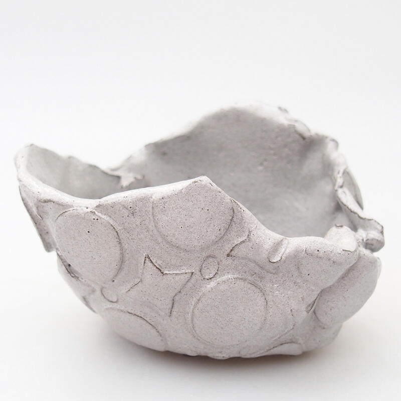 Conchiglia in ceramica 9 x 8 x 6 cm, colore grigio