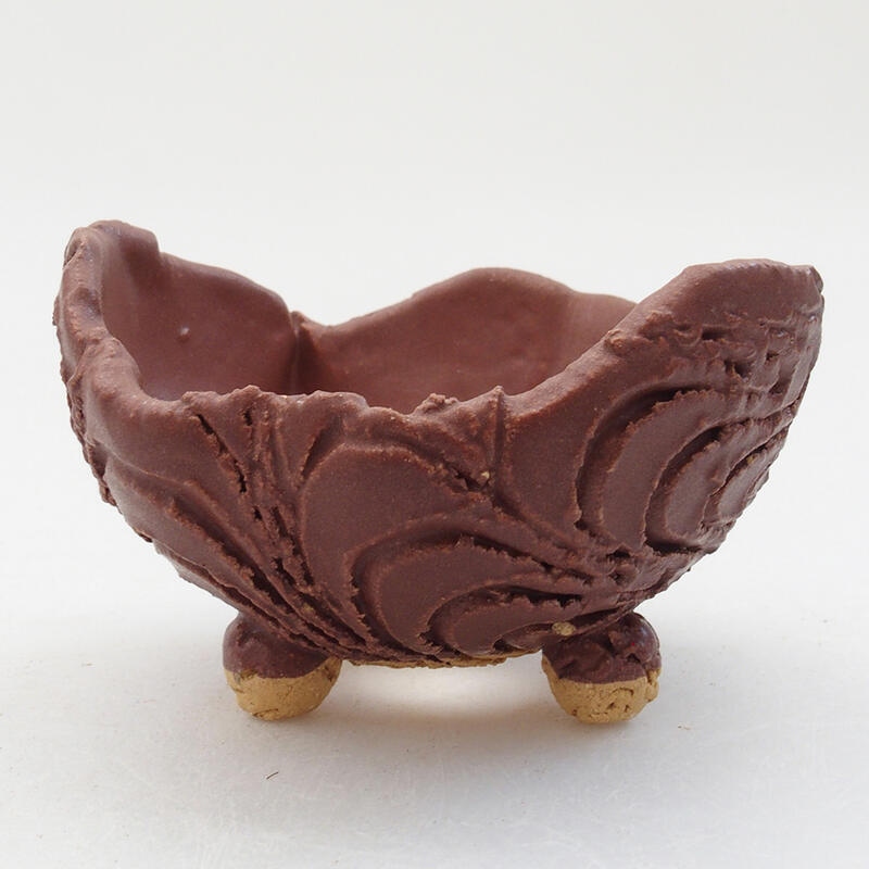 Conchiglia in ceramica 9 x 9 x 5,5 cm , colore marrone