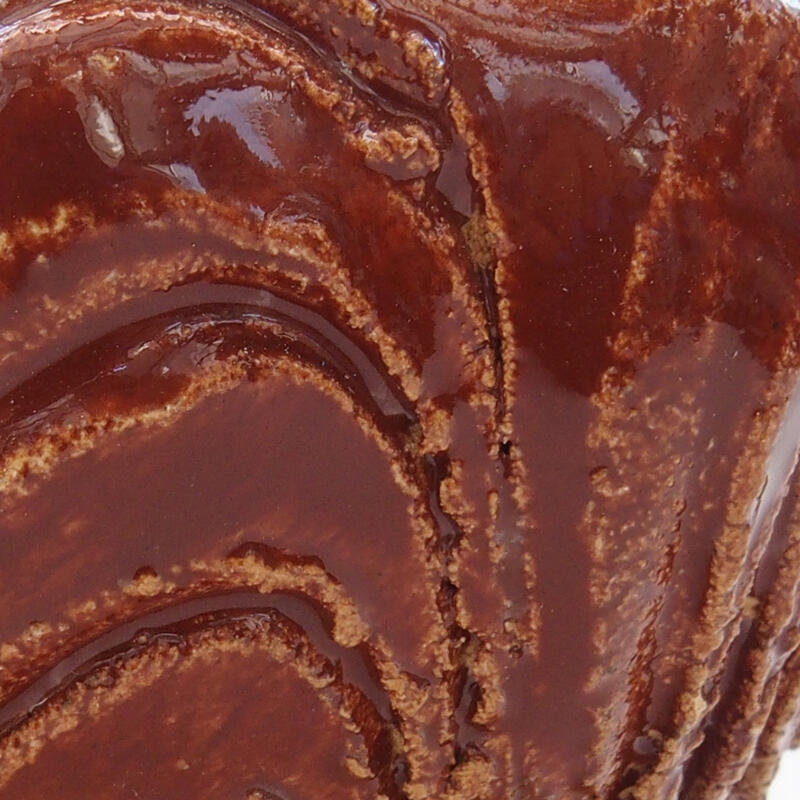 Conchiglia in ceramica 9 x 9 x 5,5 cm , colore marrone