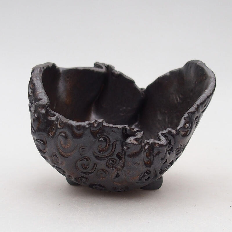 Conchiglia in ceramica 9 x 9 x 6,5 cm , colore marrone