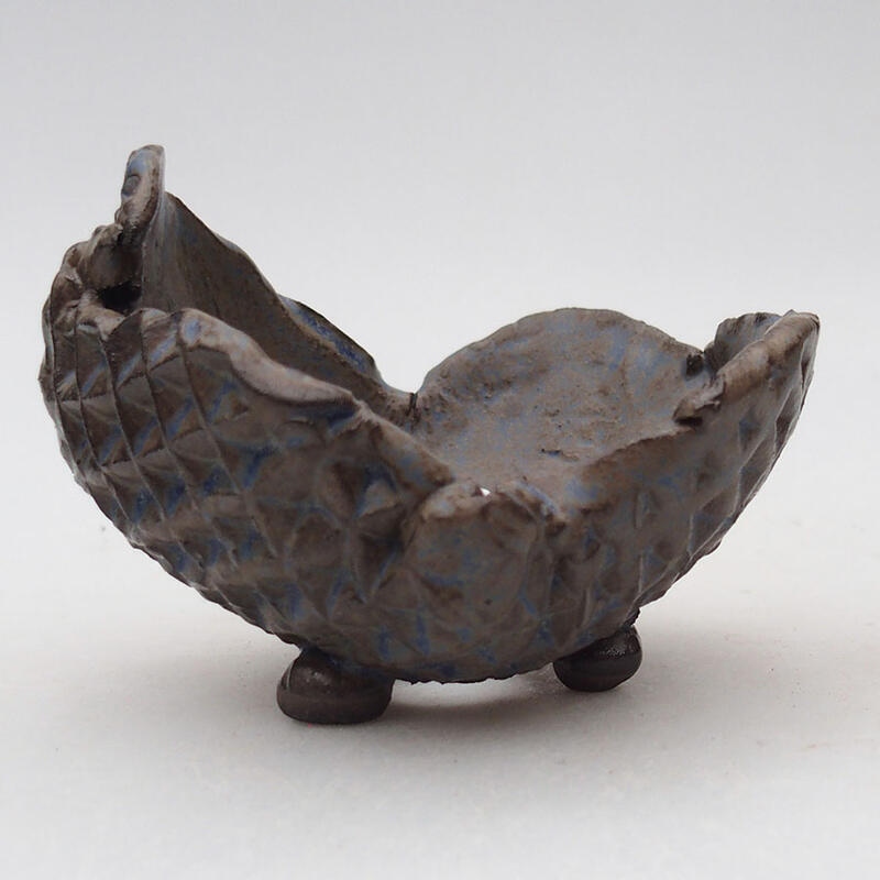 Conchiglia in ceramica 9 x 9 x 7 cm , colore blu