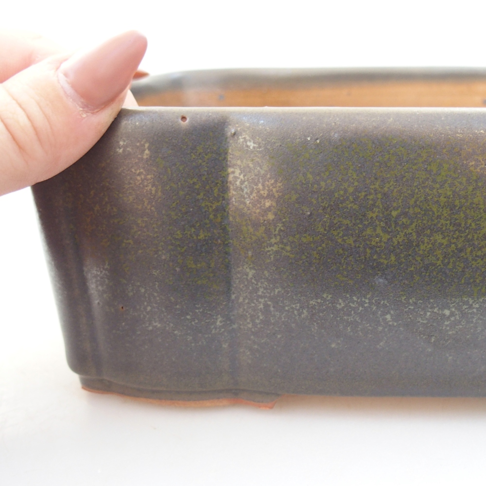 Ciotola bonsai in ceramica 26 x 26 x 8 cm, colore rosso