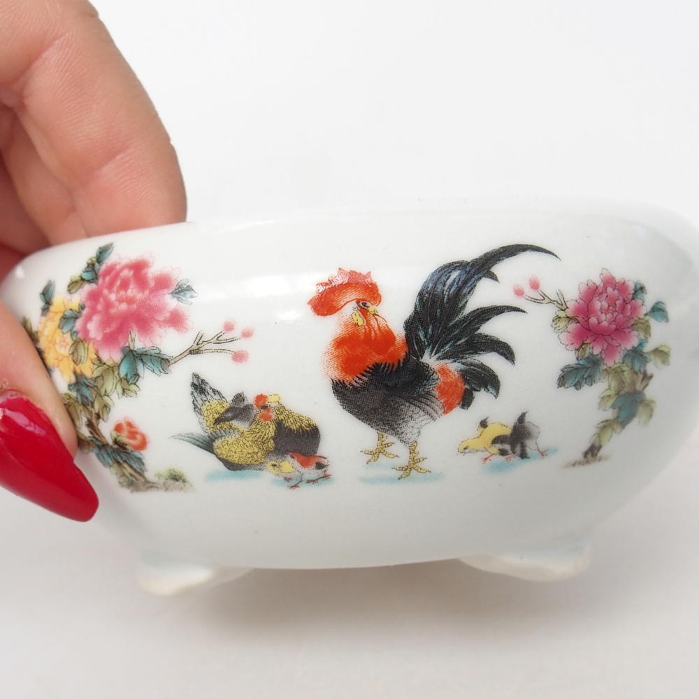 Ciotola per bonsai in ceramica 10 x 10 x 5 cm, colore bianco