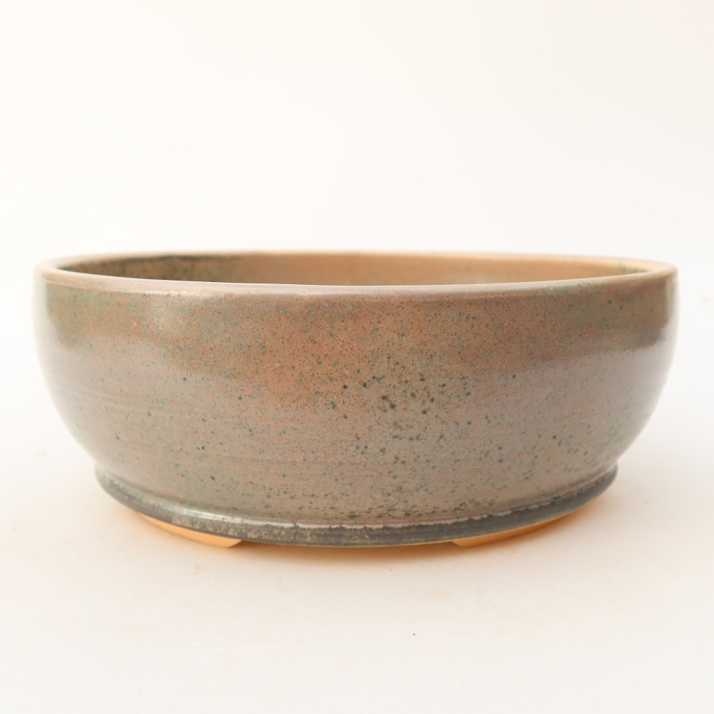 Vaso da bonsai in ceramica 18 x 18 x 6,5 cm, colore beige