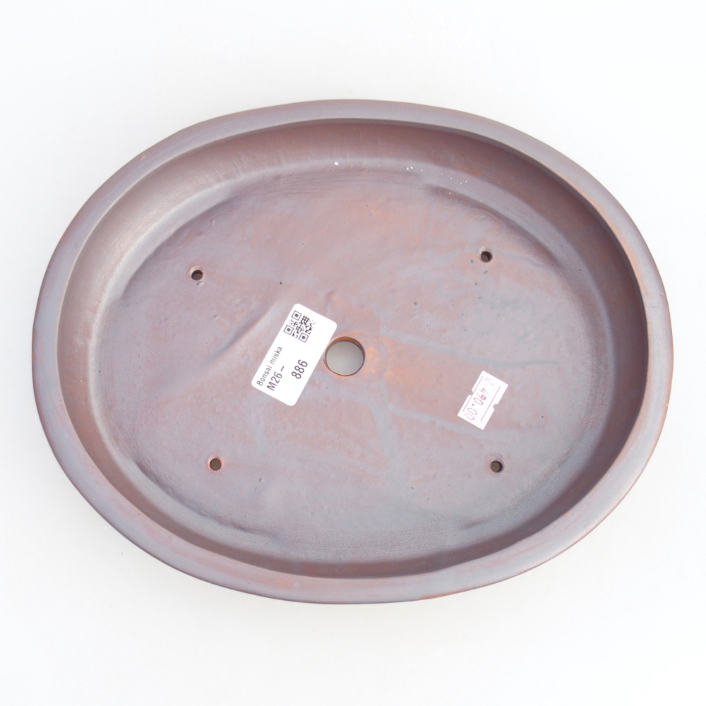 Ciotola bonsai in ceramica 24,5 x 20 x 4 cm, colore metallo