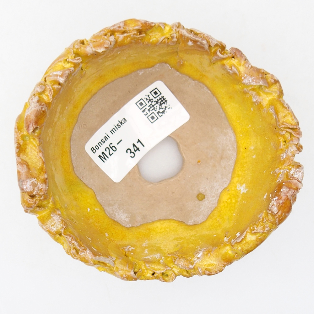 Conchiglia in ceramica 9 x 8,5 x 5,5 cm, colore giallo