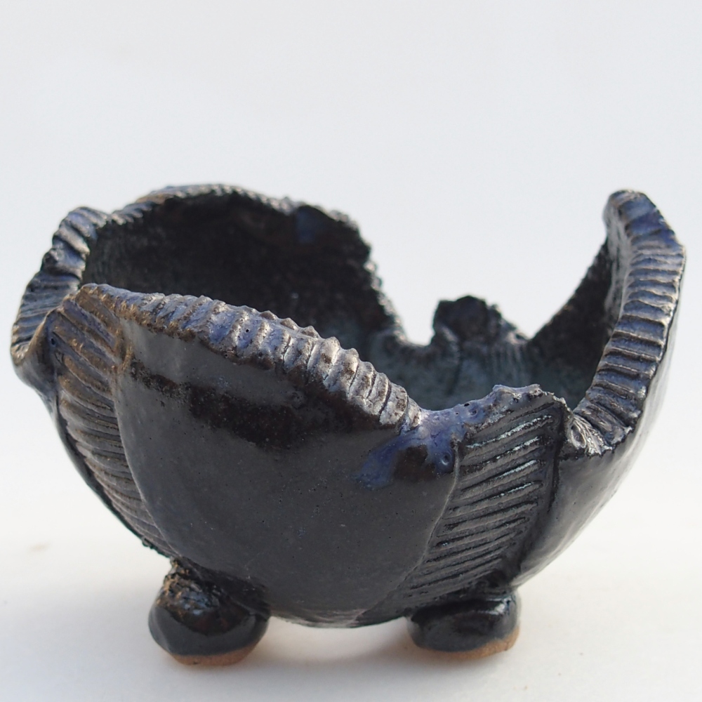 Conchiglia in ceramica 8,5 x 8,5 x 6 cm , colore blu