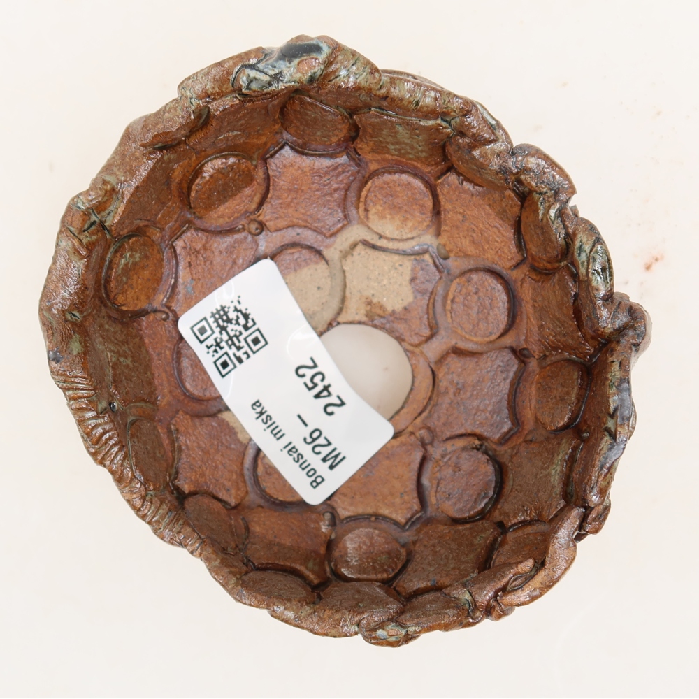 Guscio in ceramica  9 x 8 x 5 cm, colore verde-marrone