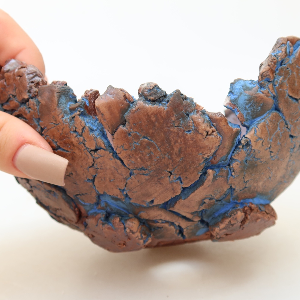 Guscio in ceramica 14,5 x 13 x 8,5 cm, colore blu