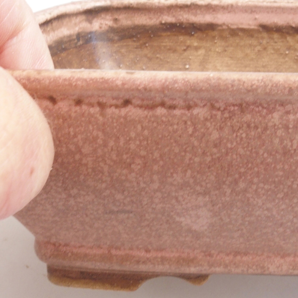 Ciotola per bonsai in ceramica 10 x 8,5 x 4 cm, marrone