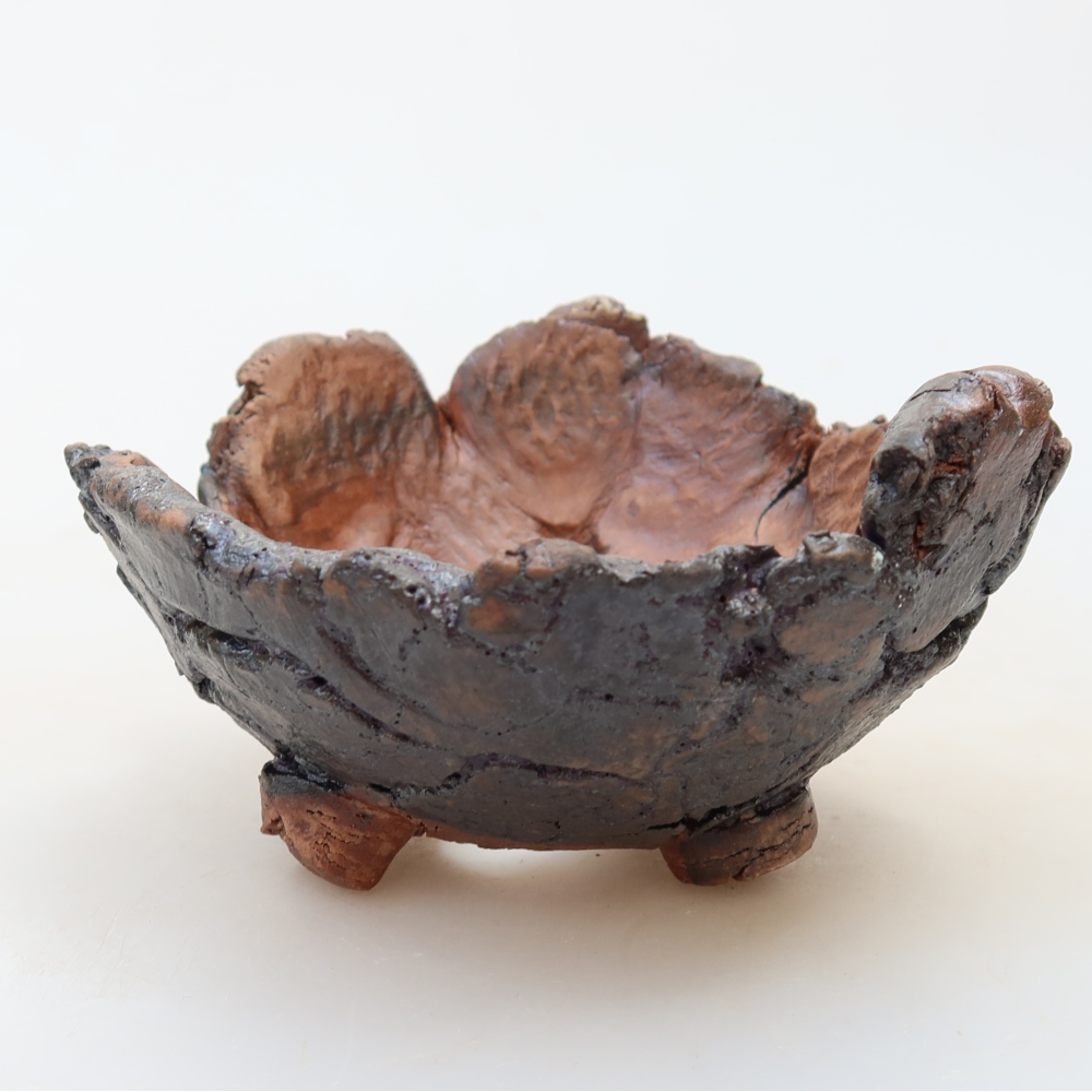 Guscio in ceramica  10,5 x 10,5 x 6 cm, colore marrone