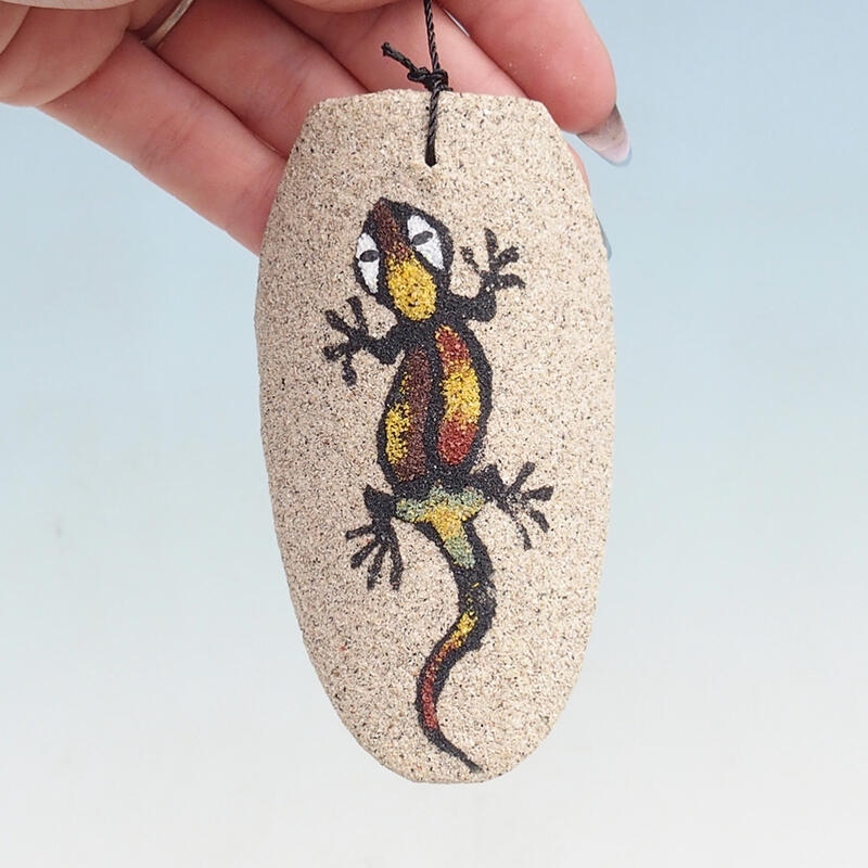 Cilindro di metallo a forma di lucertola 110 cm