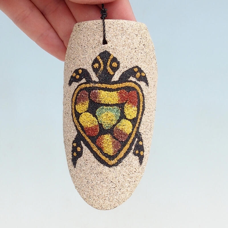 Tartaruga a cilindro in metallo 110 cm